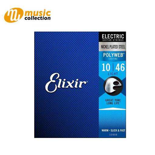 ELIXIR STRINGS NICKEL ELECTRIC GUITAR STRINGS WITH POLYWEB COATING,LIGHT (. 10-.046) #12050 - Music Collection