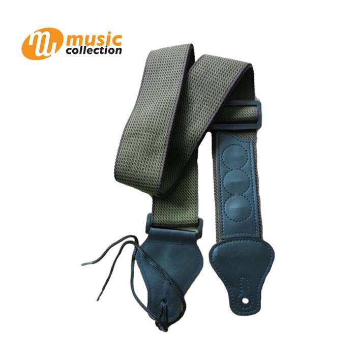 MUSIC COLLECTION GREEN GUITAR STRAP 1