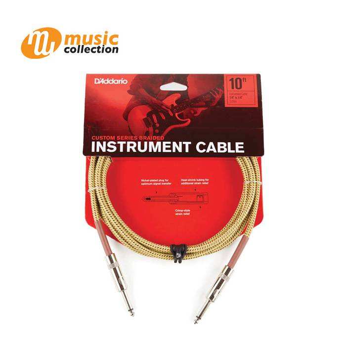 PLANET WAVES BG-10TW-10FT. CUSTOM SERIES BRAIDED CABLE